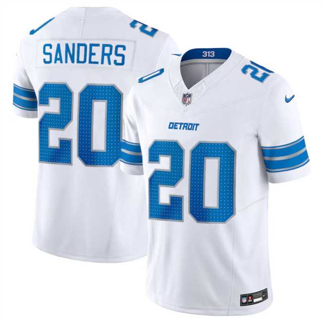 Men & Women & Youth Detroit Lions #20 Barry Sanders White 2024 F.U.S.E. Vapor Limited Stitched Jersey